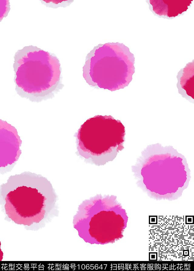 波点抽象水墨风传统印花华亿平台下载（图片编号: 1065647） - 瓦栏（Walan）