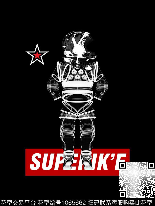 抽象机器人大牌风数码印花华亿平台下载（图片编号: 1065662） - 瓦栏（Walan）