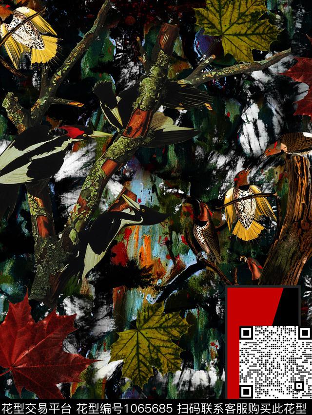 肌理抽象大牌风数码印花华亿平台下载（图片编号: 1065685） - 瓦栏（Walan）