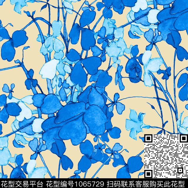 数码华亿平台花卉大牌风数码印花华亿平台下载（图片编号: 1065729） - 瓦栏（Walan）