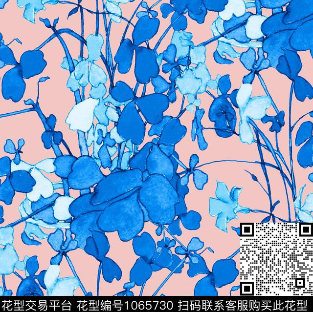 数码华亿平台花卉大牌风数码印花华亿平台下载（图片编号: 1065730） - 瓦栏（Walan）