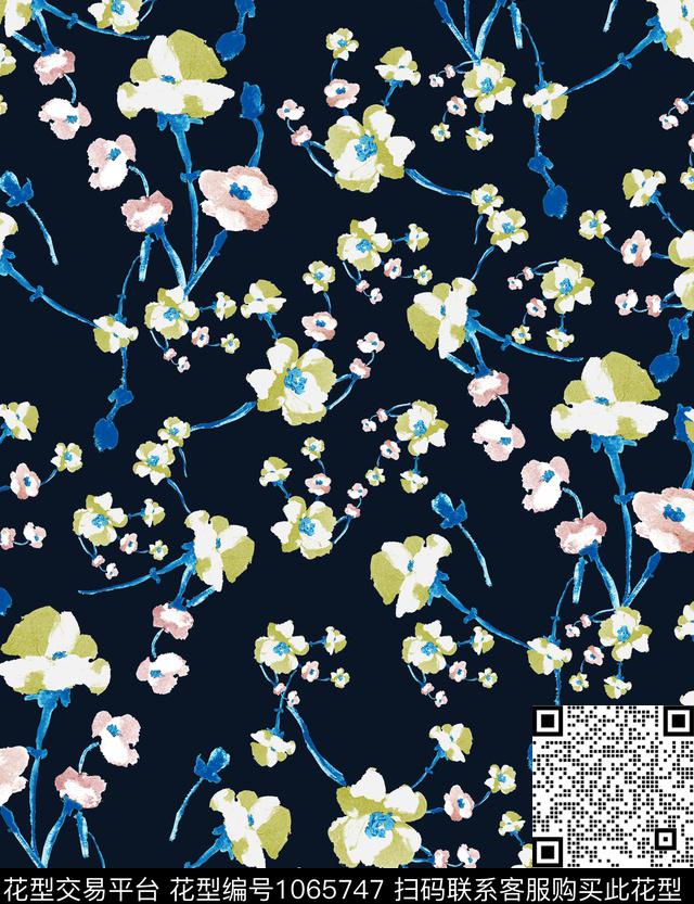 数码华亿平台花卉大牌风数码印花华亿平台下载（图片编号: 1065747） - 瓦栏（Walan）