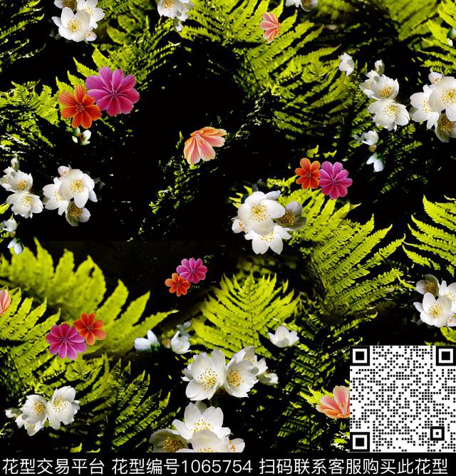 数码华亿平台花卉大牌风数码印花华亿平台下载（图片编号: 1065754） - 瓦栏（Walan）