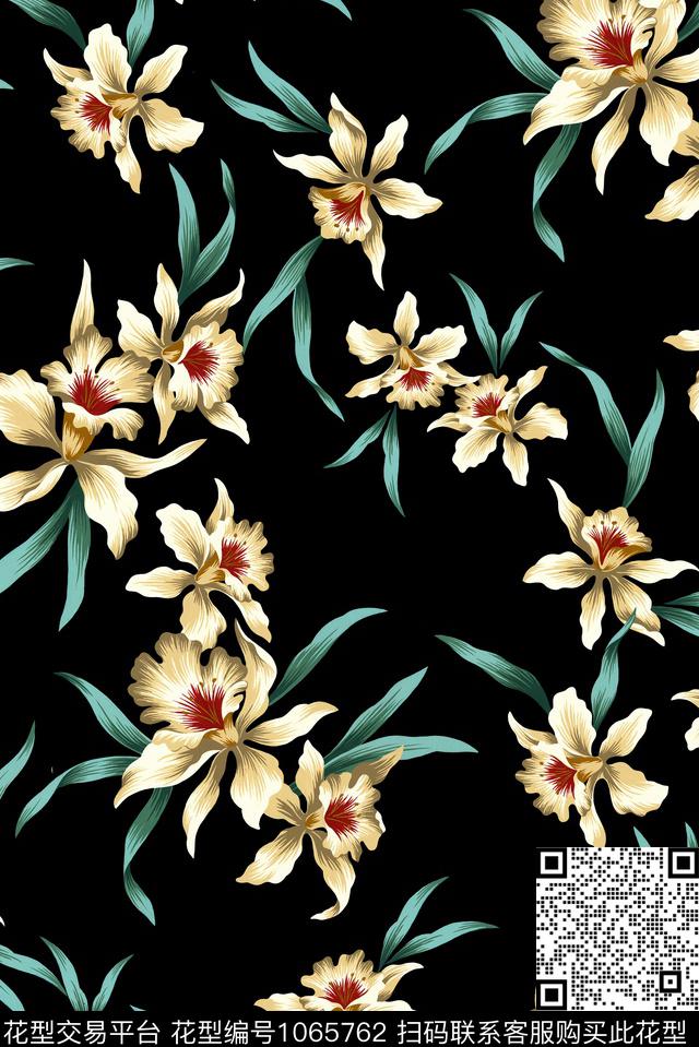 小碎花春夏华亿平台百合数码印花华亿平台下载（图片编号: 1065762） - 瓦栏（Walan）