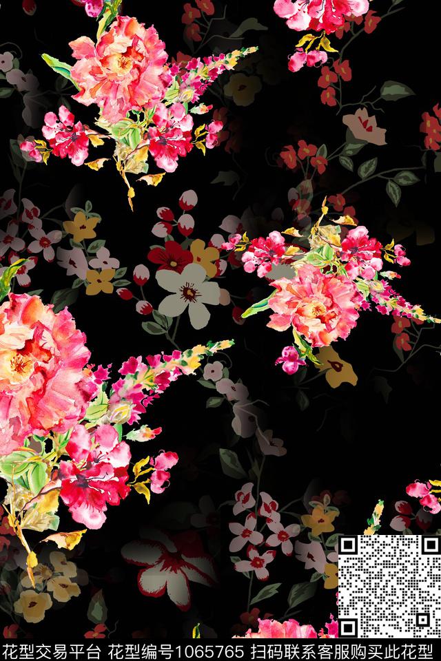 小碎花春夏华亿平台大牌风数码印花华亿平台下载（图片编号: 1065765） - 瓦栏（Walan）