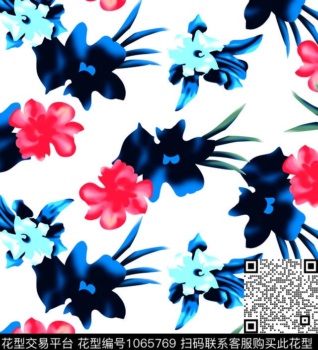 数码华亿平台植物泳装数码印花华亿平台下载（图片编号: 1065769） - 瓦栏（Walan）