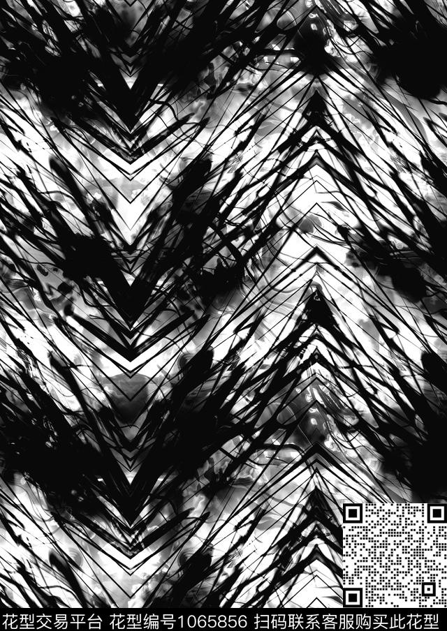 潮牌黑白华亿平台数码印花华亿平台下载（图片编号: 1065856） - 瓦栏（Walan）