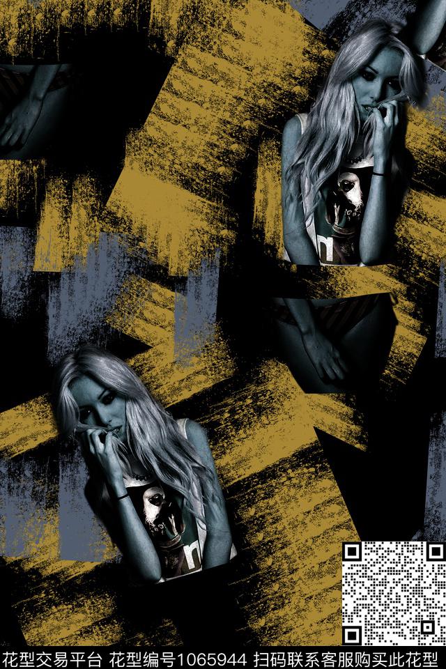 卡通趣味抽象数码印花华亿平台下载（图片编号: 1065944） - 瓦栏（Walan）