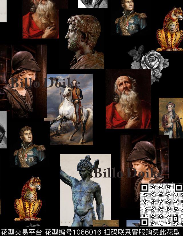 抽象几何大牌风数码印花华亿平台下载（图片编号: 1066016） - 瓦栏（Walan）