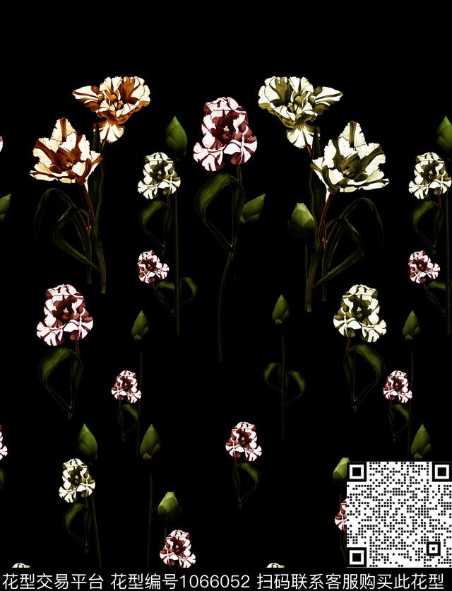 玫瑰花花卉大牌男装数码印花华亿平台下载（图片编号: 1066052） - 瓦栏（Walan）