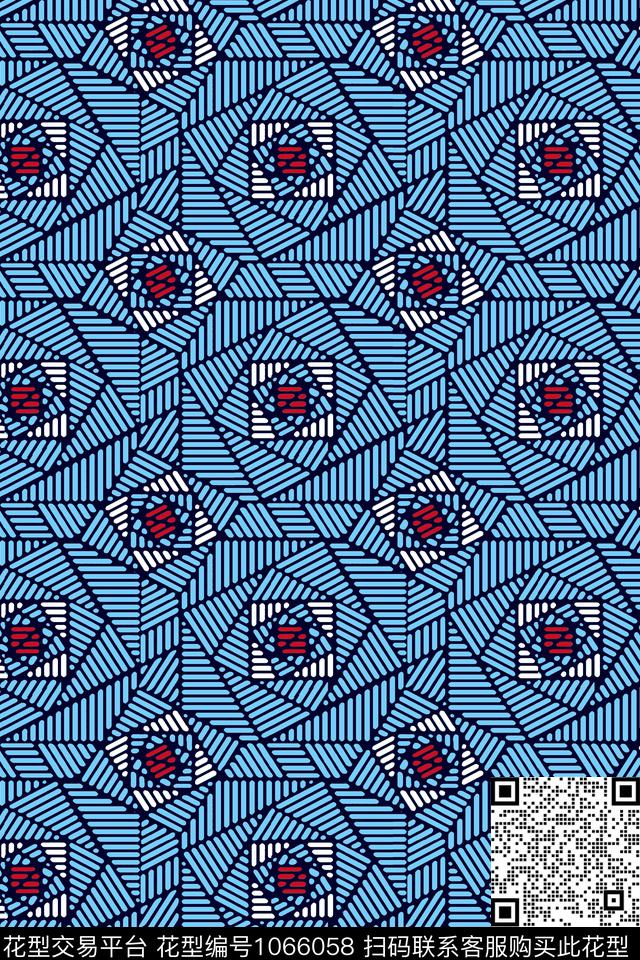 民族风年轻女性几何传统印花华亿平台下载（图片编号: 1066058） - 瓦栏（Walan）