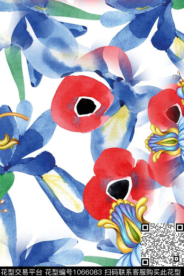 小碎花花卉大牌风传统印花华亿平台下载（图片编号: 1066083） - 瓦栏（Walan）