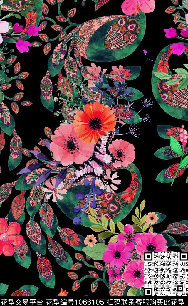数码华亿平台小碎花花卉数码印花华亿平台下载（图片编号: 1066105） - 瓦栏（Walan）