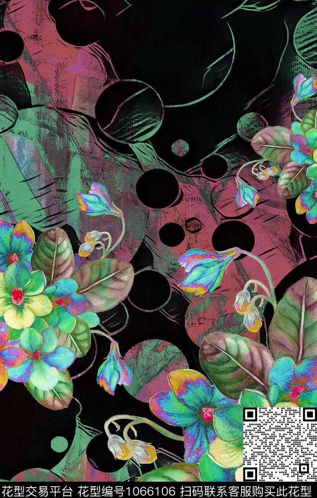 定位花花卉热带华亿平台传统印花华亿平台下载（图片编号: 1066106） - 瓦栏（Walan）