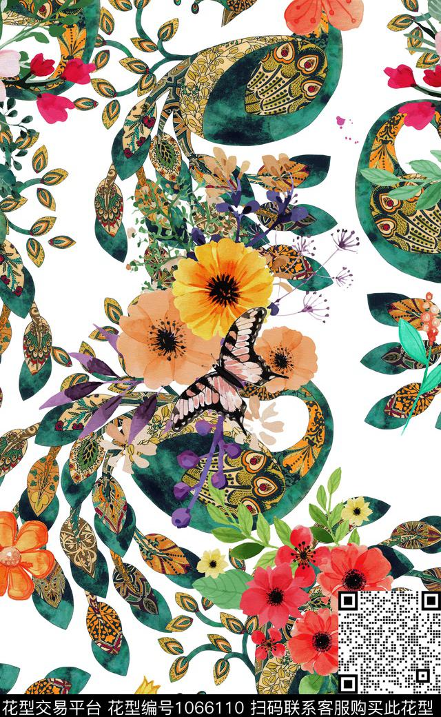 数码华亿平台小碎花花卉数码印花华亿平台下载（图片编号: 1066110） - 瓦栏（Walan）