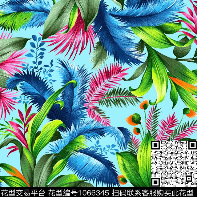 数码华亿平台抽象花卉数码印花华亿平台下载（图片编号: 1066345） - 瓦栏（Walan）