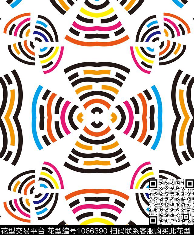 趣味潮牌线条画数码印花华亿平台下载（图片编号: 1066390） - 瓦栏（Walan）