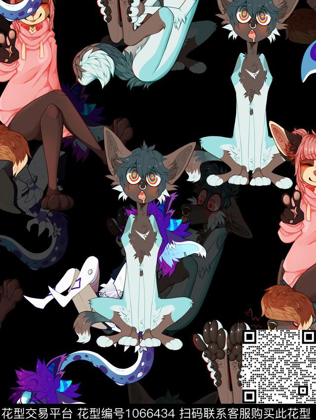 男装复古动物数码印花华亿平台下载（图片编号: 1066434） - 瓦栏（Walan）