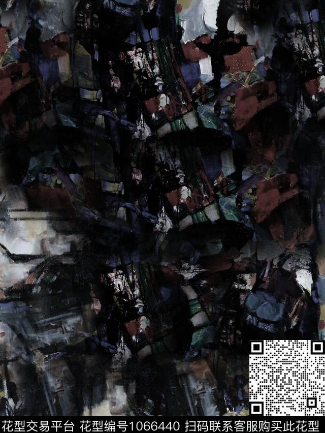 肌理抽象男装数码印花华亿平台下载（图片编号: 1066440） - 瓦栏（Walan）