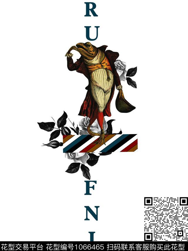 字母花卉鱼先生数码印花华亿平台下载（图片编号: 1066465） - 瓦栏（Walan）