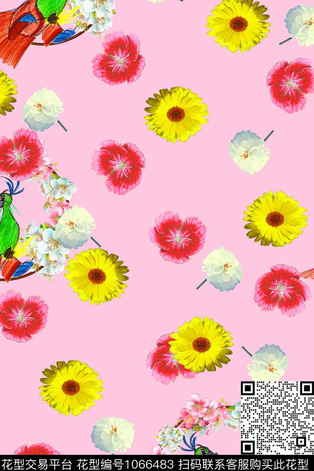数码华亿平台春夏华亿平台花卉数码印花华亿平台下载（图片编号: 1066483） - 瓦栏（Walan）