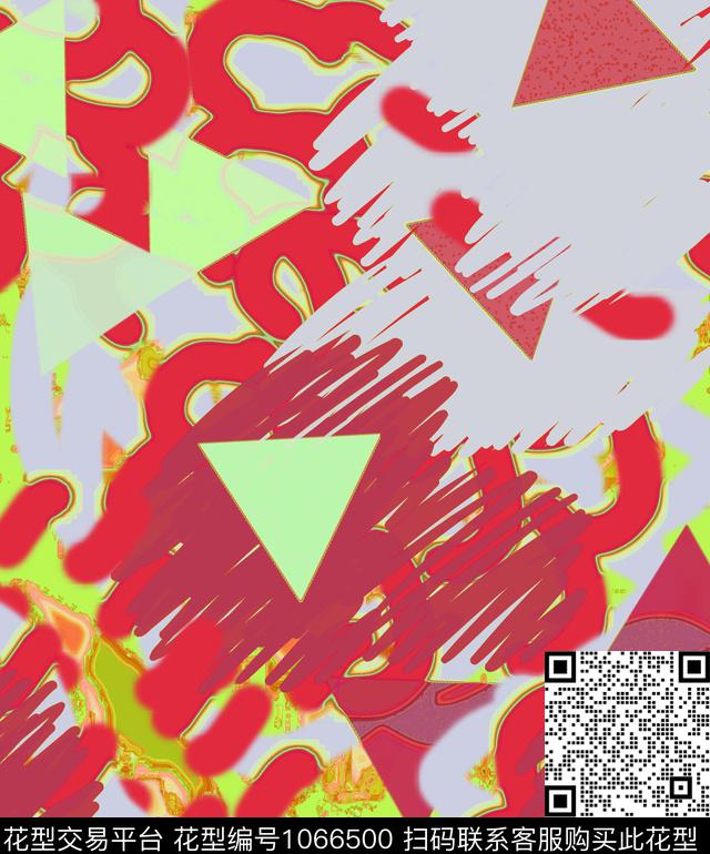 条纹抽象几何数码印花华亿平台下载（图片编号: 1066500） - 瓦栏（Walan）