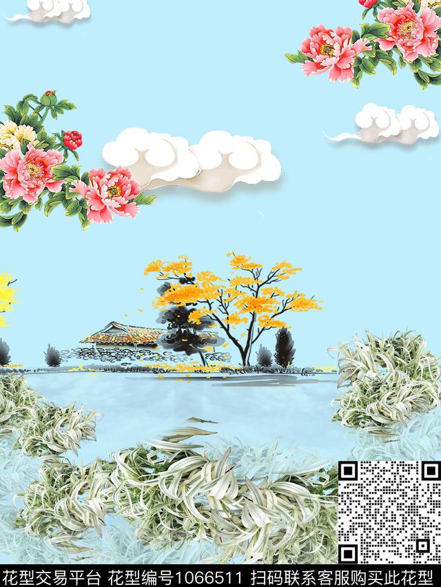 数码华亿平台春夏华亿平台定位花数码印花华亿平台下载（图片编号: 1066511） - 瓦栏（Walan）