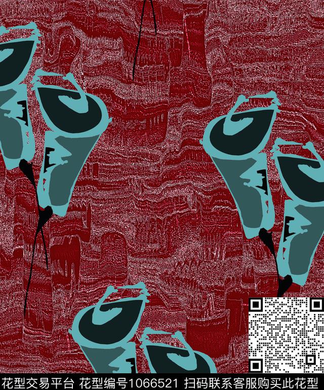 小碎花抽象花卉数码印花华亿平台下载（图片编号: 1066521） - 瓦栏（Walan）