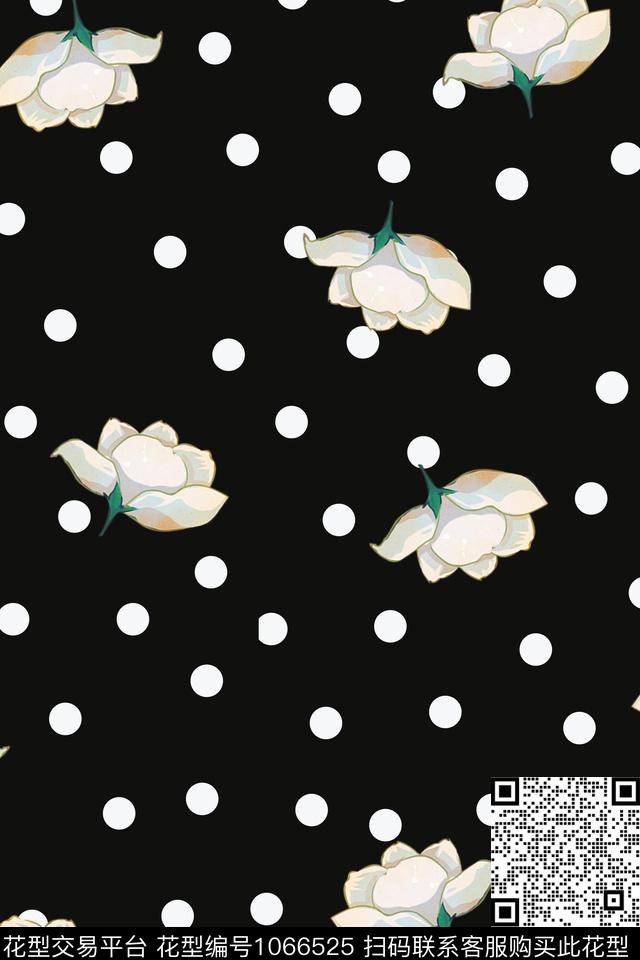 数码华亿平台春夏华亿平台手绘花卉数码印花华亿平台下载（图片编号: 1066525） - 瓦栏（Walan）