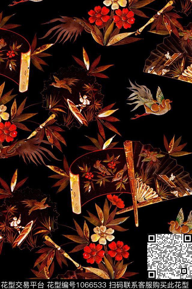 抽象男装几何数码印花华亿平台下载（图片编号: 1066533） - 瓦栏（Walan）