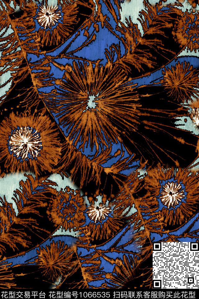 抽象男装几何数码印花华亿平台下载（图片编号: 1066535） - 瓦栏（Walan）