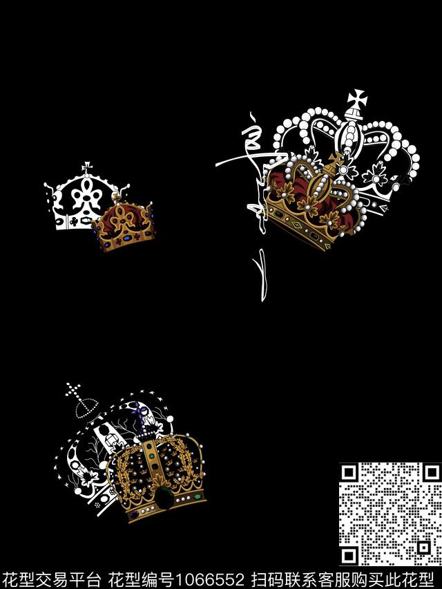 珠宝宝石定位花黑白华亿平台数码印花华亿平台下载（图片编号: 1066552） - 瓦栏（Walan）