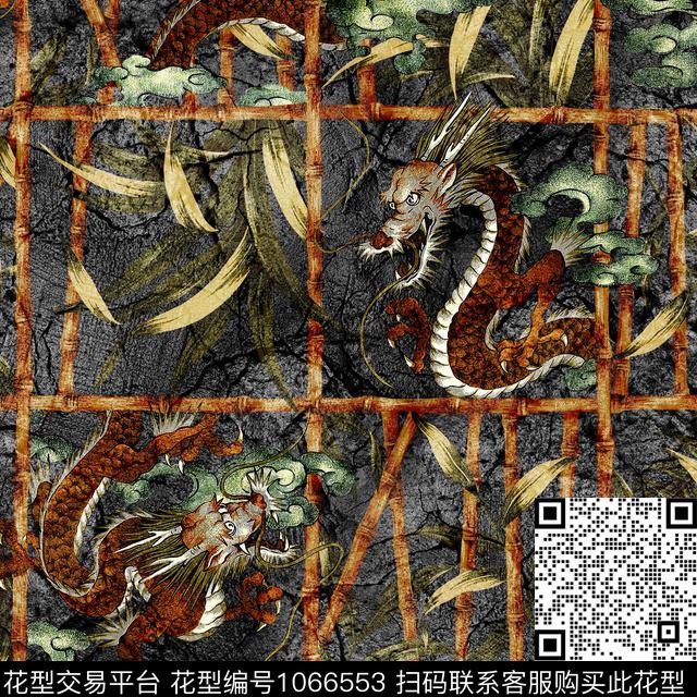 抽象男装几何数码印花华亿平台下载（图片编号: 1066553） - 瓦栏（Walan）