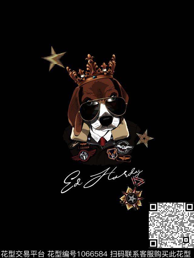 星星卡通狗徽章数码印花华亿平台下载（图片编号: 1066584） - 瓦栏（Walan）