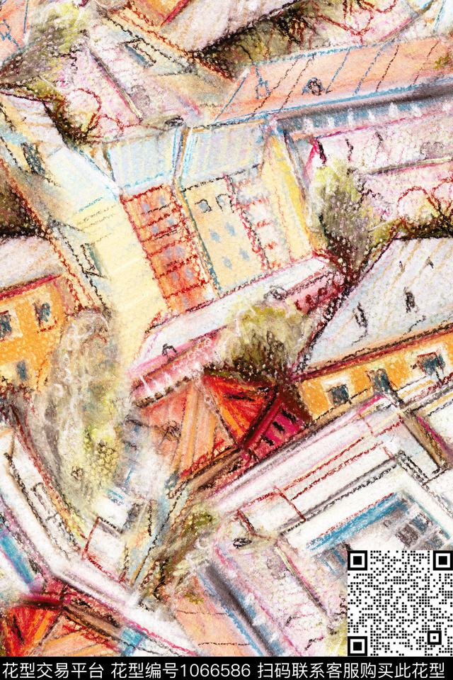 数码华亿平台民族风抽象数码印花华亿平台下载（图片编号: 1066586） - 瓦栏（Walan）