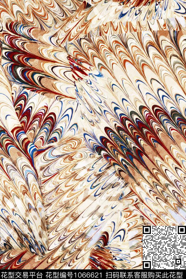 数码华亿平台民族风抽象数码印花华亿平台下载（图片编号: 1066621） - 瓦栏（Walan）