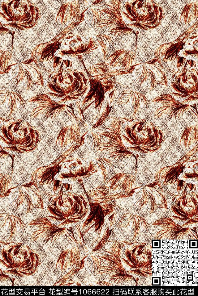 数码华亿平台民族风抽象数码印花华亿平台下载（图片编号: 1066622） - 瓦栏（Walan）