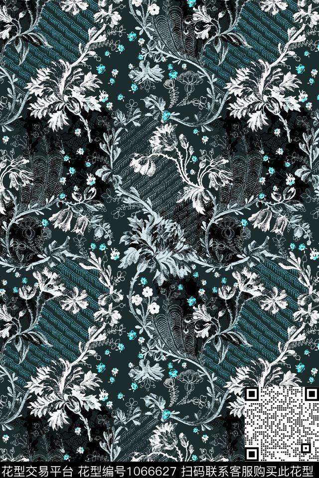 数码华亿平台民族风抽象数码印花华亿平台下载（图片编号: 1066627） - 瓦栏（Walan）