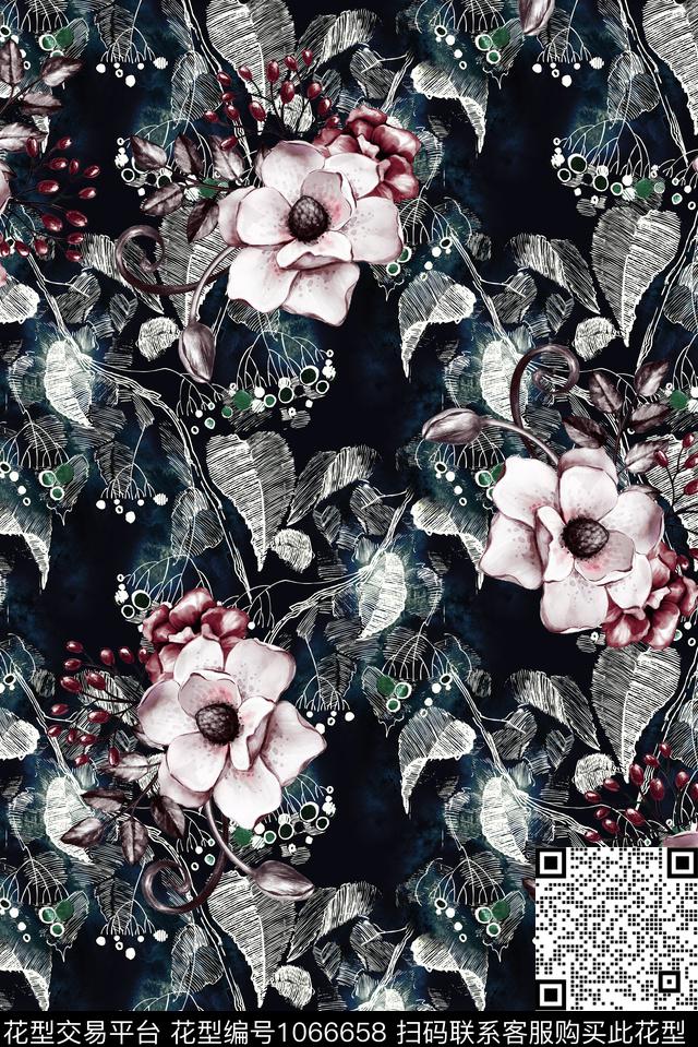 数码华亿平台民族风抽象数码印花华亿平台下载（图片编号: 1066658） - 瓦栏（Walan）