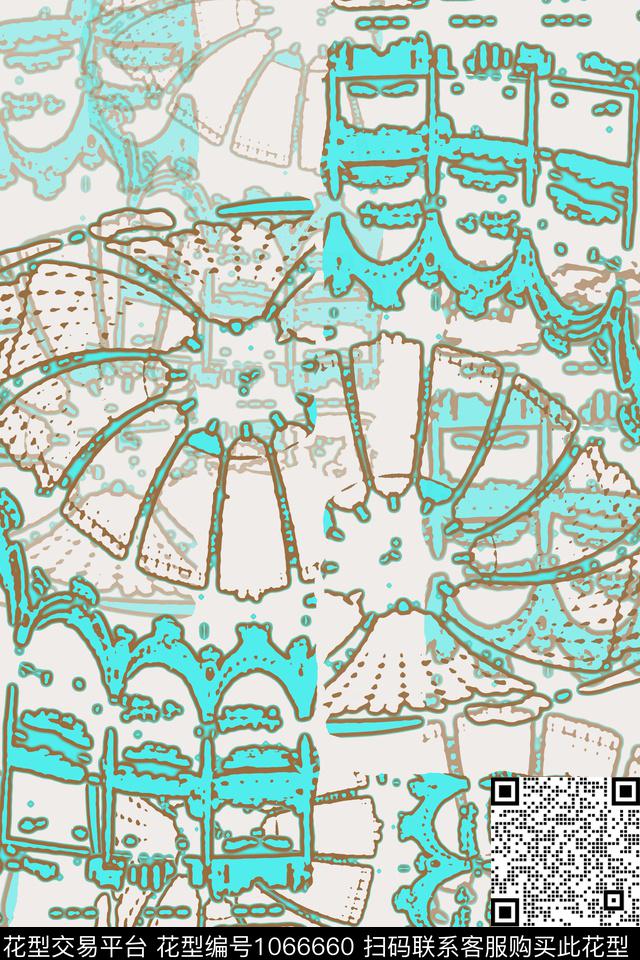 抽象花卉迷彩男装休闲花卉传统印花华亿平台下载（图片编号: 1066660） - 瓦栏（Walan）