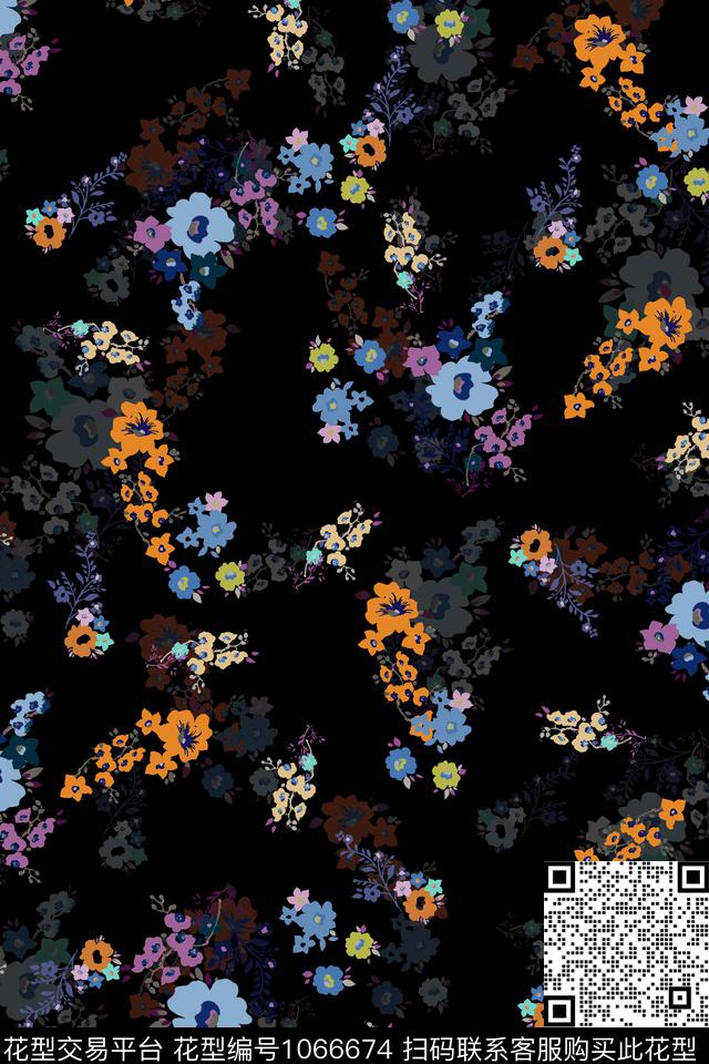 小碎花女装数码印花华亿平台下载（图片编号: 1066674） - 瓦栏（Walan）