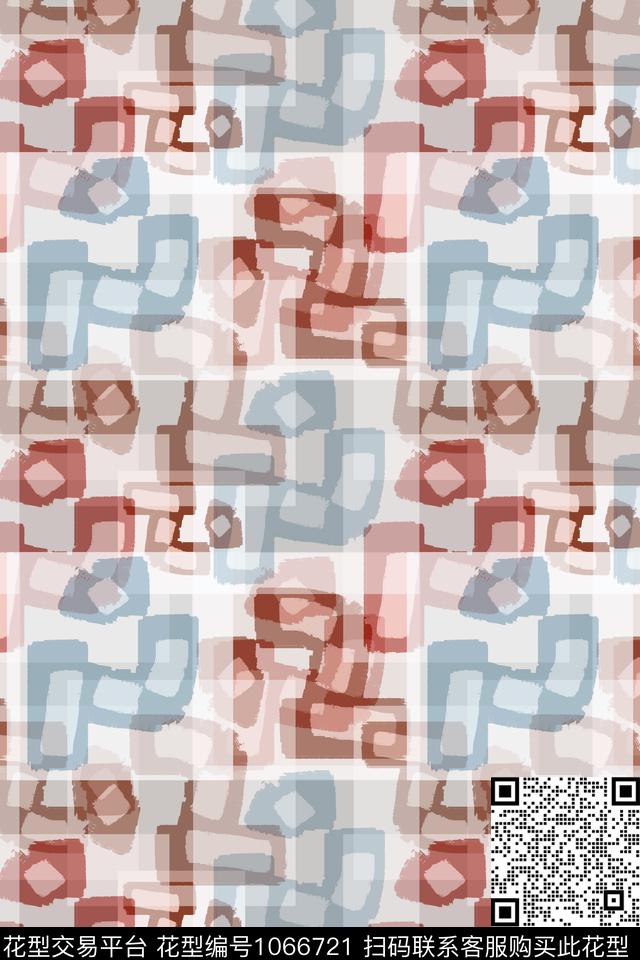 抽象水彩花卉笔触数码印花华亿平台下载（图片编号: 1066721） - 瓦栏（Walan）