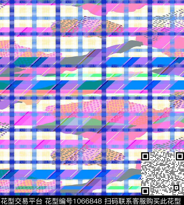 数码华亿平台抽象女装数码印花华亿平台下载（图片编号: 1066848） - 瓦栏（Walan）