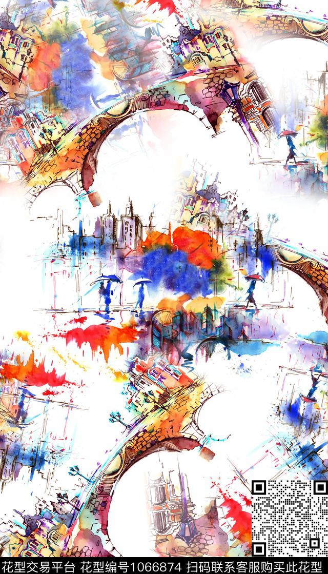 数码华亿平台女装建筑数码印花华亿平台下载（图片编号: 1066874） - 瓦栏（Walan）