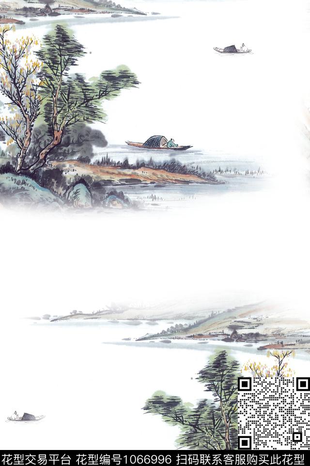 中国风数码华亿平台国画数码印花华亿平台下载（图片编号: 1066996） - 瓦栏（Walan）