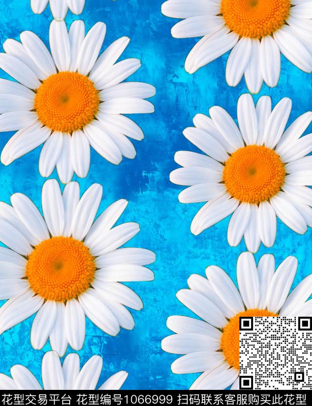 花卉清爽底花卉大牌风数码印花华亿平台下载（图片编号: 1066999） - 瓦栏（Walan）