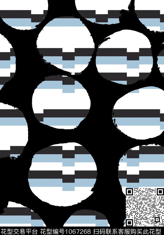 数码华亿平台几何圆点黑底圆圈数码印花华亿平台下载（图片编号: 1067268） - 瓦栏（Walan）