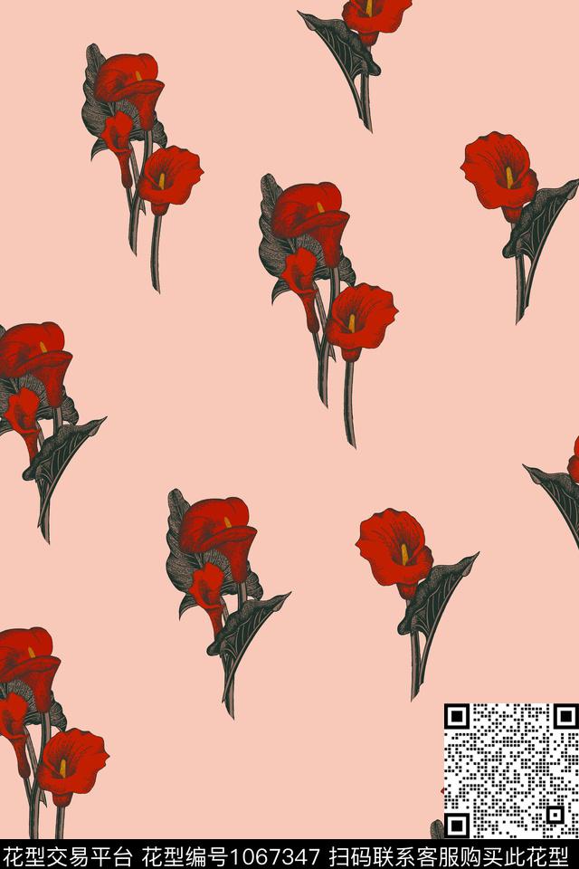 传统华亿平台花卉大牌风传统印花华亿平台下载（图片编号: 1067347） - 瓦栏（Walan）