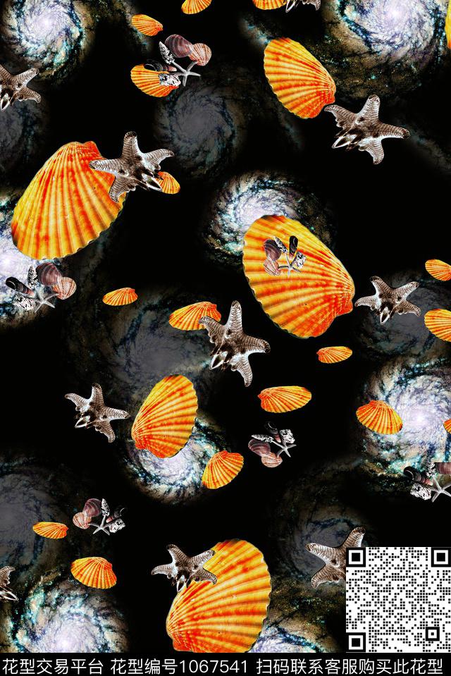 男装海星贝壳数码印花华亿平台下载（图片编号: 1067541） - 瓦栏（Walan）