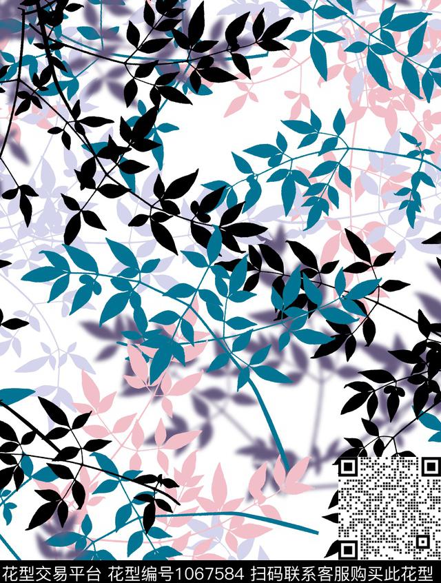 数码华亿平台花卉大牌风数码印花华亿平台下载（图片编号: 1067584） - 瓦栏（Walan）